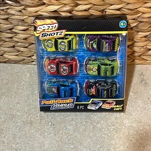 SPEED SHOTZ CARS Pull-Back Race Car Set, 6 pc.